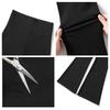 Yuoku Flare Comfortable and Long Pants for Spring and High Relaxed Flare Effect Black for Heights Women's Pants, Stretchy, Autumn, Waist, Versatile,