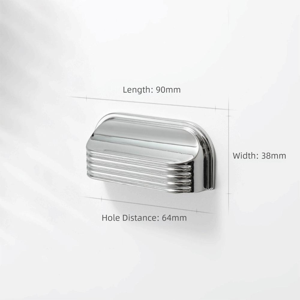 Zinc Alloy Material Drawer Pulls Curved Edges Design Drawer Handles Kitchen Cabinets