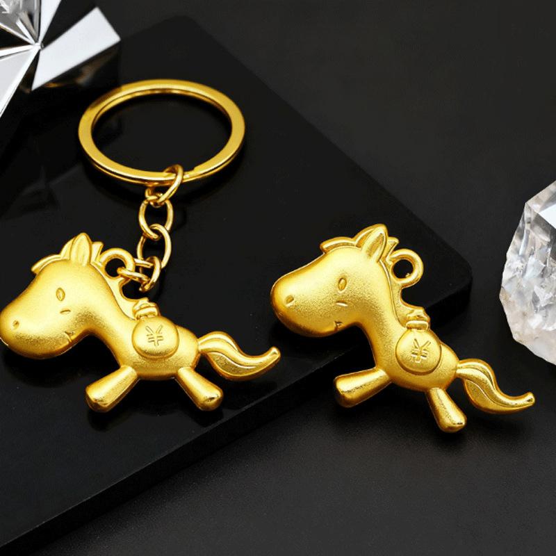 

Retro Horse Keychain Lucky Pony Pendant For Woman Men Animal Jewelry Bag Accessories Exquisite Year Gift