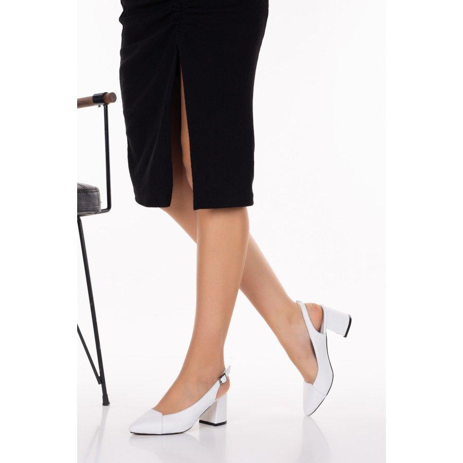 Women's Genuine Leather Square Heeled Stylish Sandals