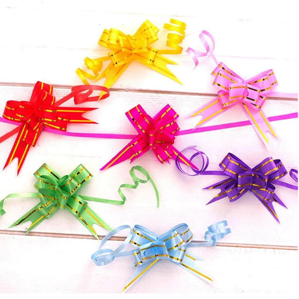 Party Wedding Christmas Tree Hanging Decorated Ribbon Bow Bag Gift Wrapping & Decorat Bow Knot Ribbon Butterfly Pull Bow