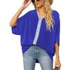 Summer New Women's Clothing Bat Sleeve Shirt V-neck Short Sleeved Shirt