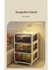 Multi-layer Plastic Drawer Snack Storage Cabinet for Living Room or Bedside