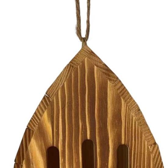 Casa de Mariposas de Madera para Exterior Hábitat de Jardín y Comedero en Forma de Gota
