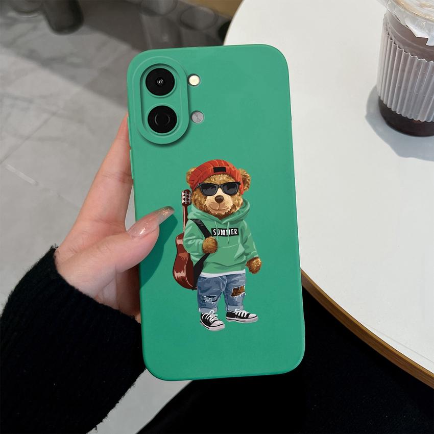 Pour Tecno Spark Go 3 2 1S 40C 30 40 Pova 7 Ultra Pro Neo Coque de Téléphone Ours Panda Câlin Coque Premium Silicone Liquide Souple Léger Coque antichoc