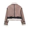 Women's Length Down Padded Leather Jacket Long Quilted Jacket With Removable Fur-Collar