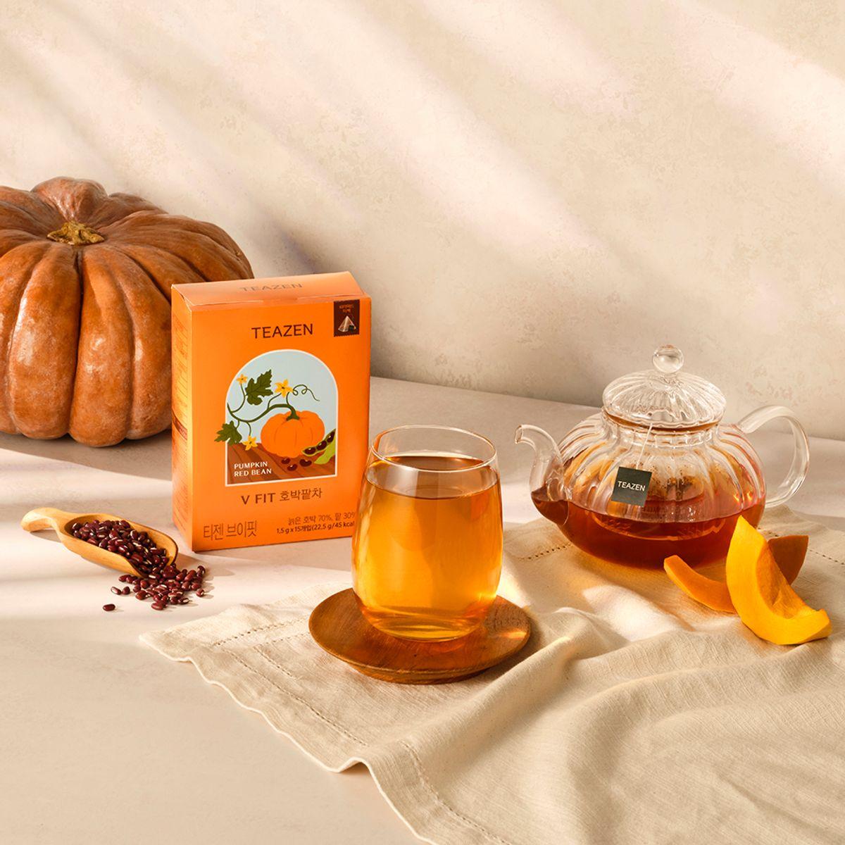 Teazen V-Fit Pumpkin Red Bean Tea 15 tea bags x 3 boxes
