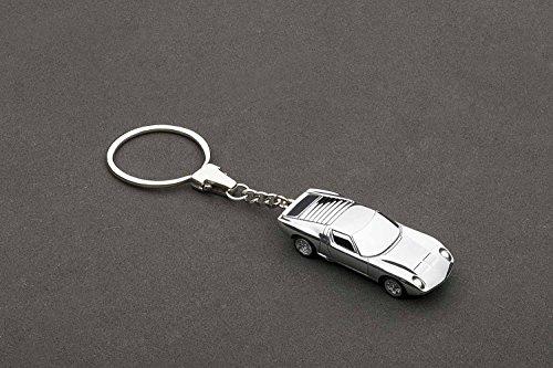 AUTOart 1/87 Scale Lamborghini Miura Keychain (Aluminum) Finished Product
