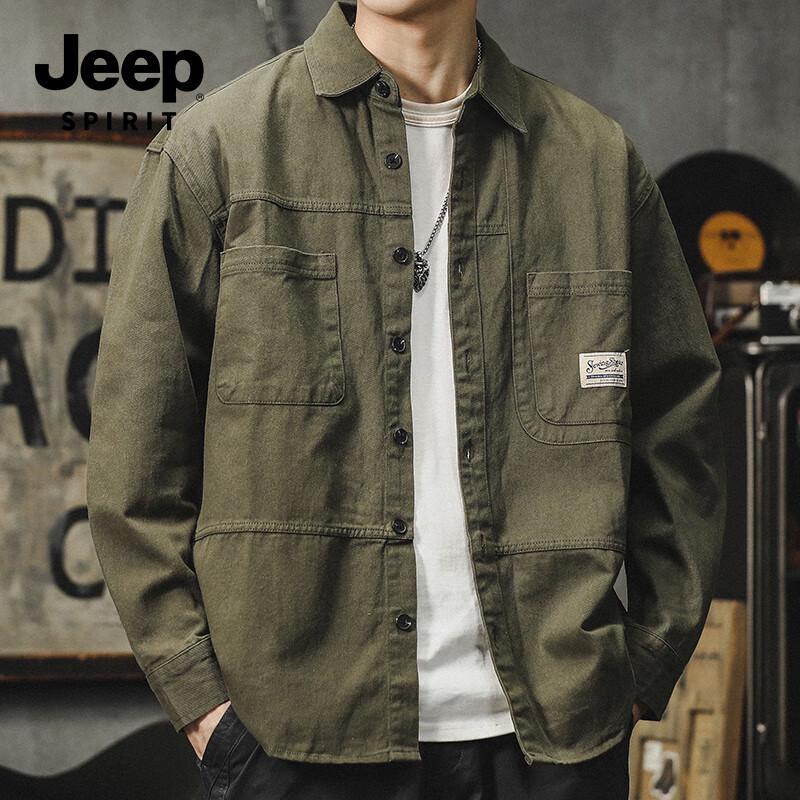 JEEP SPIRIT Men's Workwear Shirt Jacket