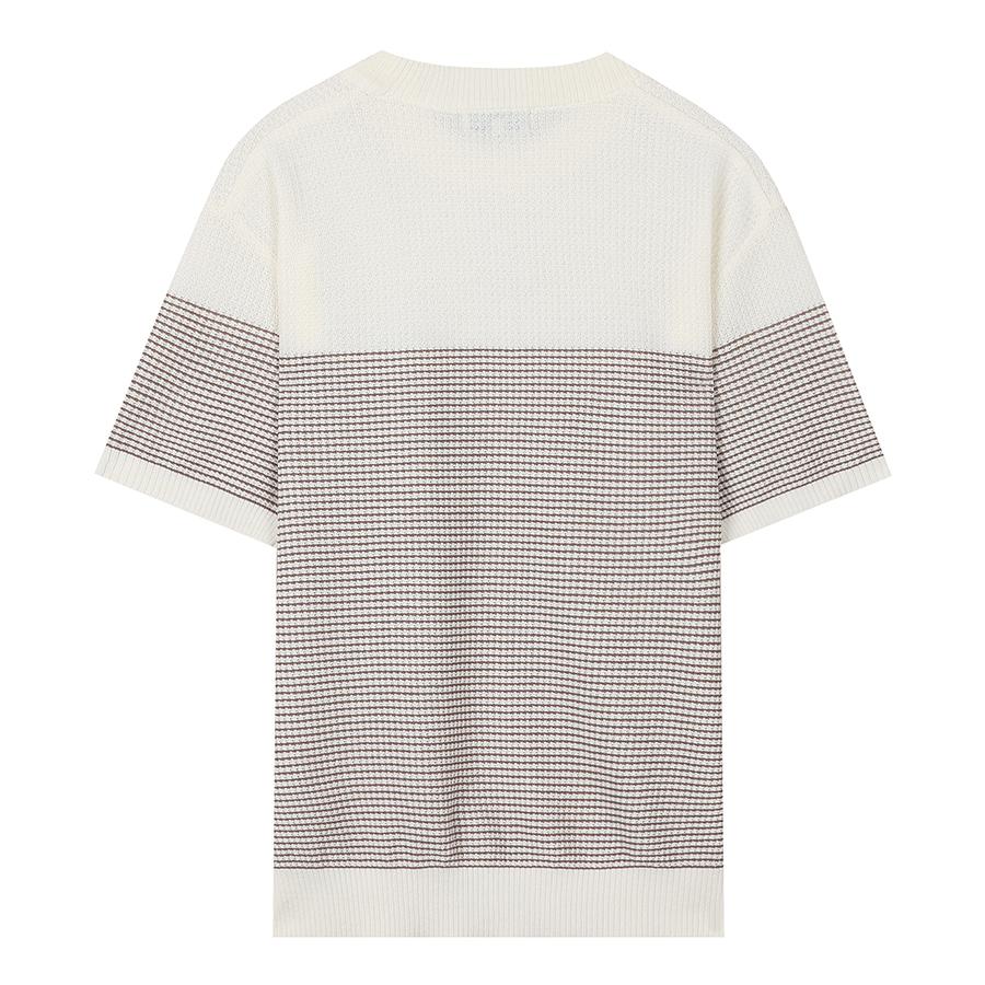 SIEG Color Block Waffle Round Half Pullover (Piucd8032)