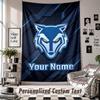 Wall Hanging Tapestry With Custom Name & Text, Warrington Wolves Decorative Tapestry For Bedroom