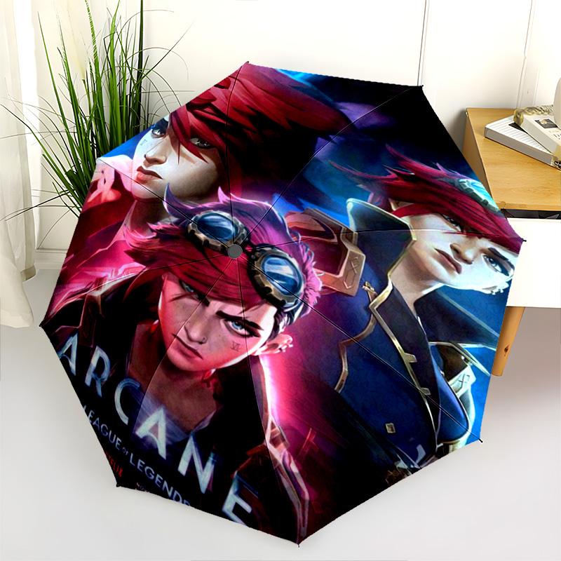 Enigmatic Glow: Mystical Eyes Tendrils Folding Umbrella Travel Durable Gift Printing Travel