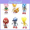 Conjunto de 6 Figuras Sonic Shadow Hedgehog Brinquedos de PVC de Alta Qualidade para Crianças