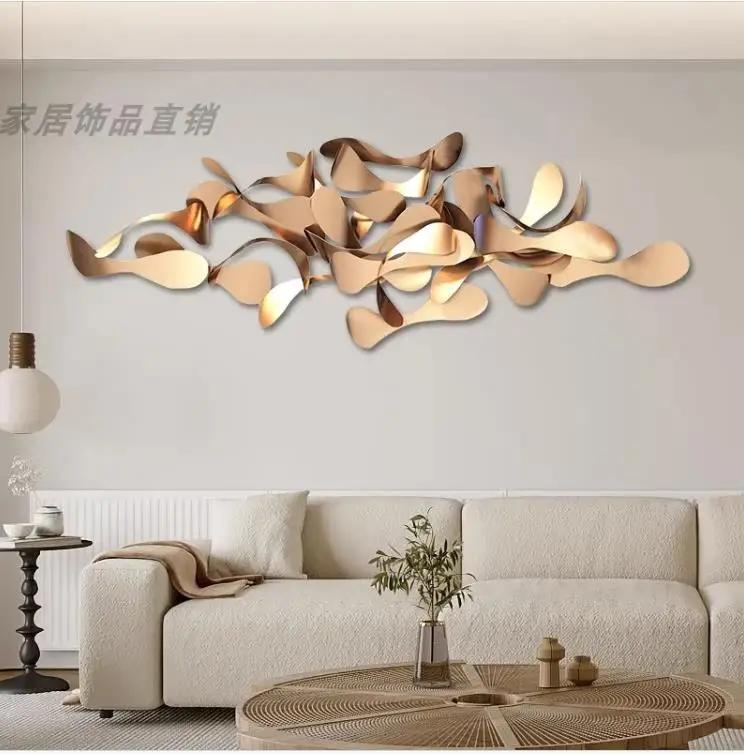 

Легкий роскошный металлический настенный декор, скандинавские кованые железные подвесные украшения для гостиной, столовой, креативный декор для спальни, прикроватная тумбочка