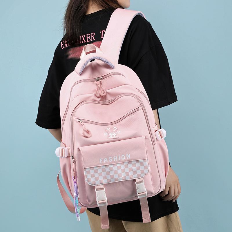 New High School College Student Schoolbag Women's Backpack Large Capacity College Style Fashion Casual Backpack