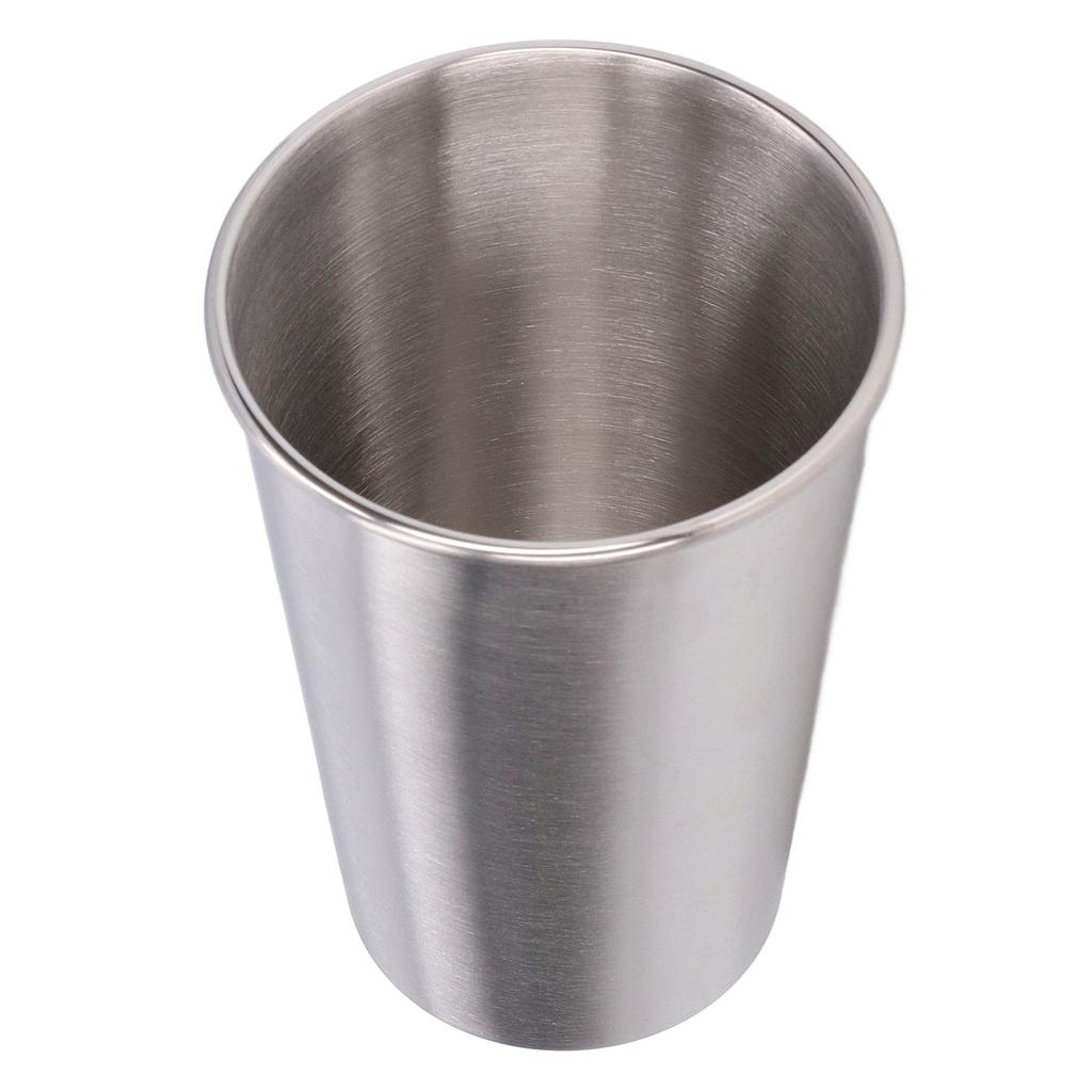 500ML Stainless Steel Beer Mug with Lid Single Layer Water Cup Outdoor Drinking Cup for Household