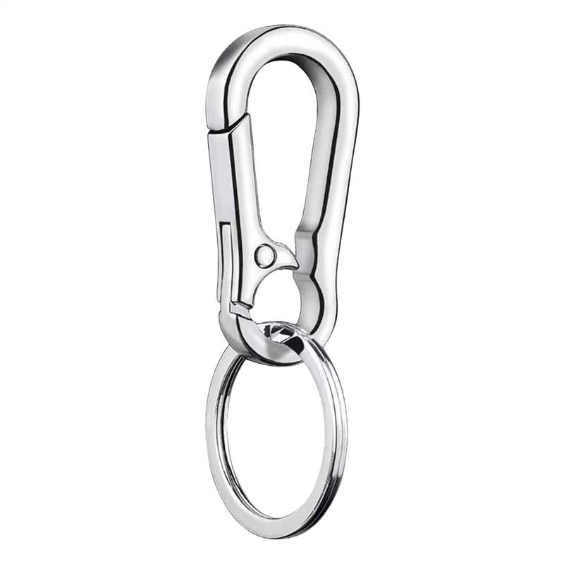 Zinc Alloy Car Key Chain Anti-Lost Keychain With KeyRing Simple Gourd Buckle Carabiner Keychain Auto Waist Belt Clip Holder