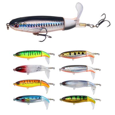 Set de momeli realiste pentru pescuit de topwater - coada rotativa moale, momeala tare realista, accesoriu de pescuit durabil