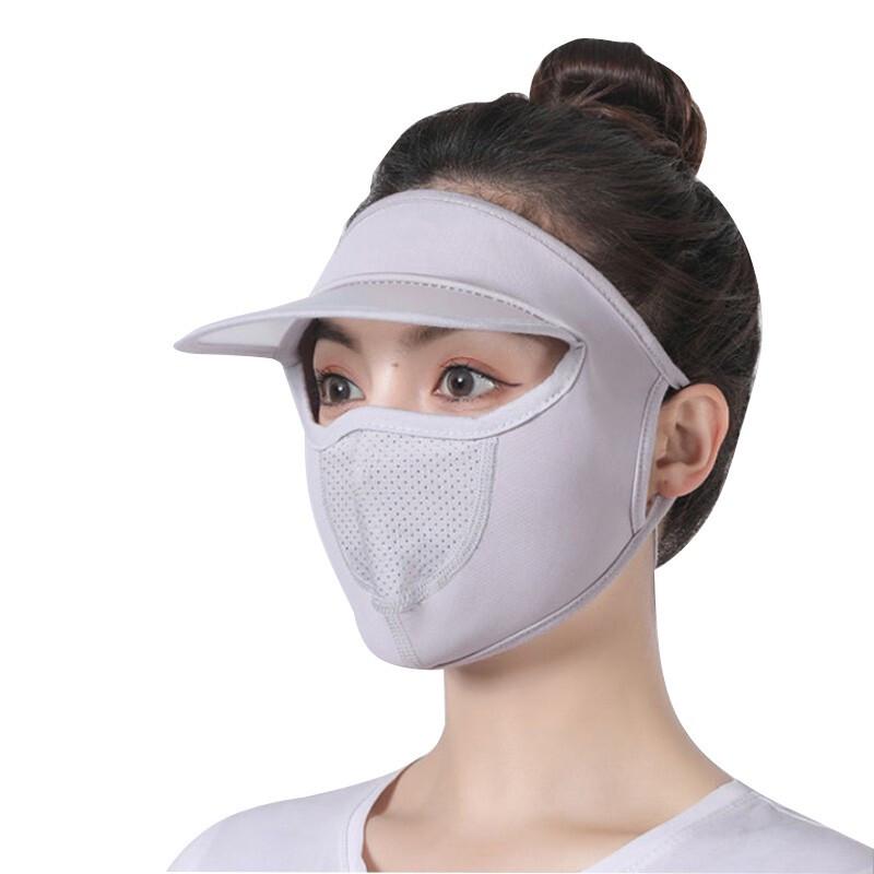 Laobaojia Women's Summer Ice Silk Full-Face Visor Mask