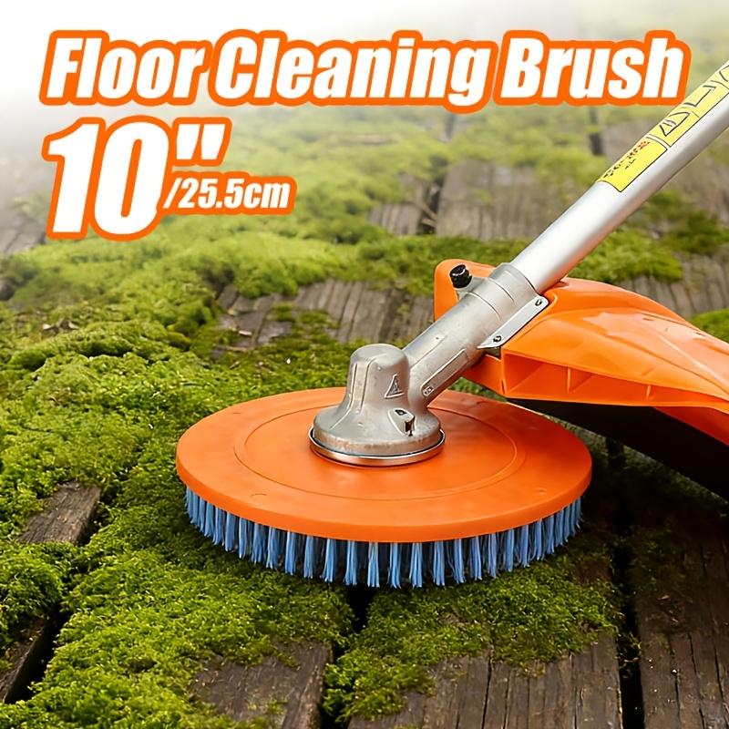 10-Inch Round Floor Cleaning Brush Head, Lawn Mower Replacement Head - Nylon Cleaning Brush, Floor-Safe, Durable Wear-Resistant Material