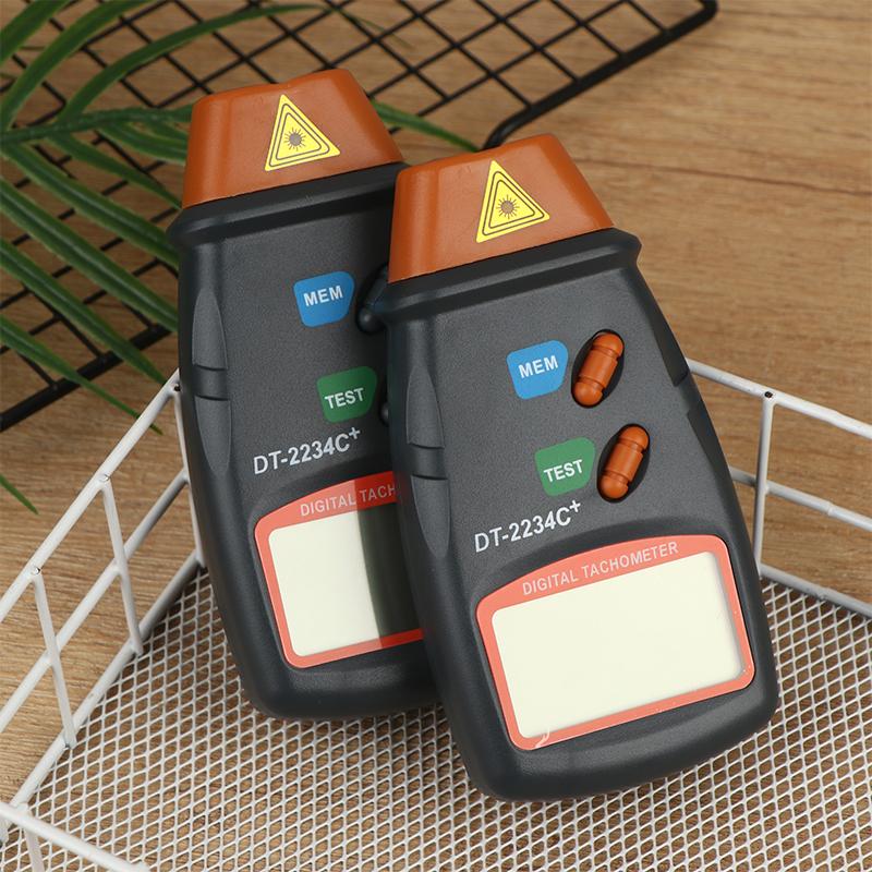 Digital Laser Tachometer Hour Meter Diagnostic Tool Non-Contact Motor Lathe Speed Gauge Revolution Spin Rpm Meter 1Pc