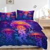 3pcs Colorful Jellyfish Bedding Set - Includes One Quilt Cover and Two Pillowcases (No Core) - Anime Cartoon Design for Bedroom Decor - Poly