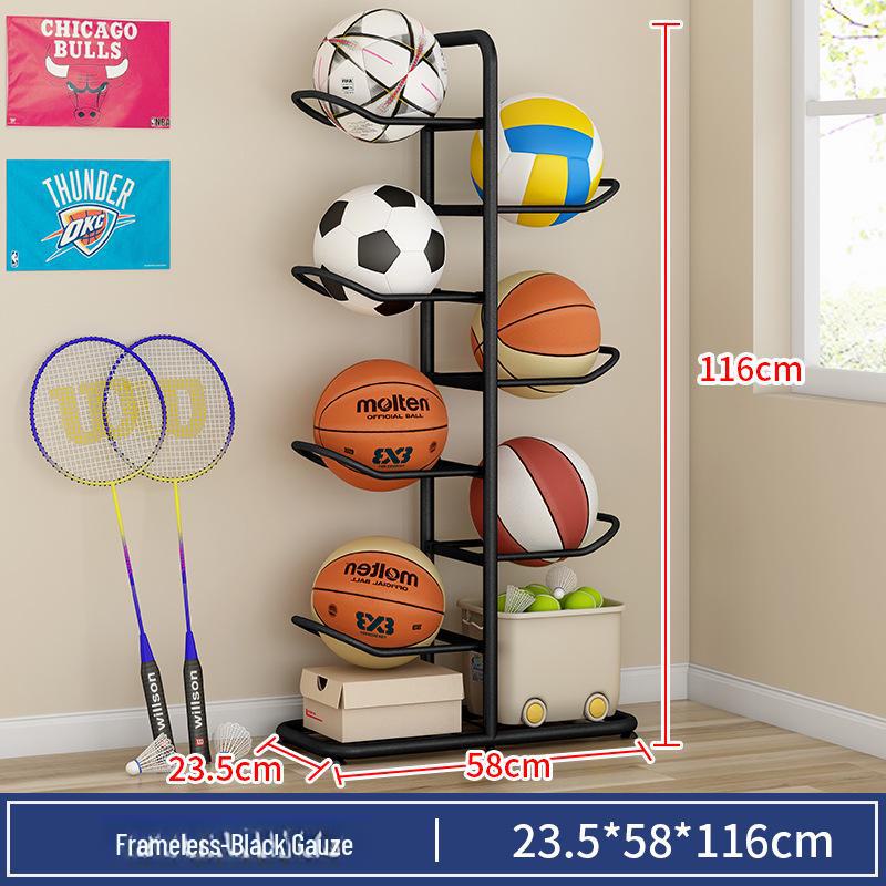 Multisport-Aufbewahrungsregal für Basketball, Fußball, Schläger und Fitnessgeräte