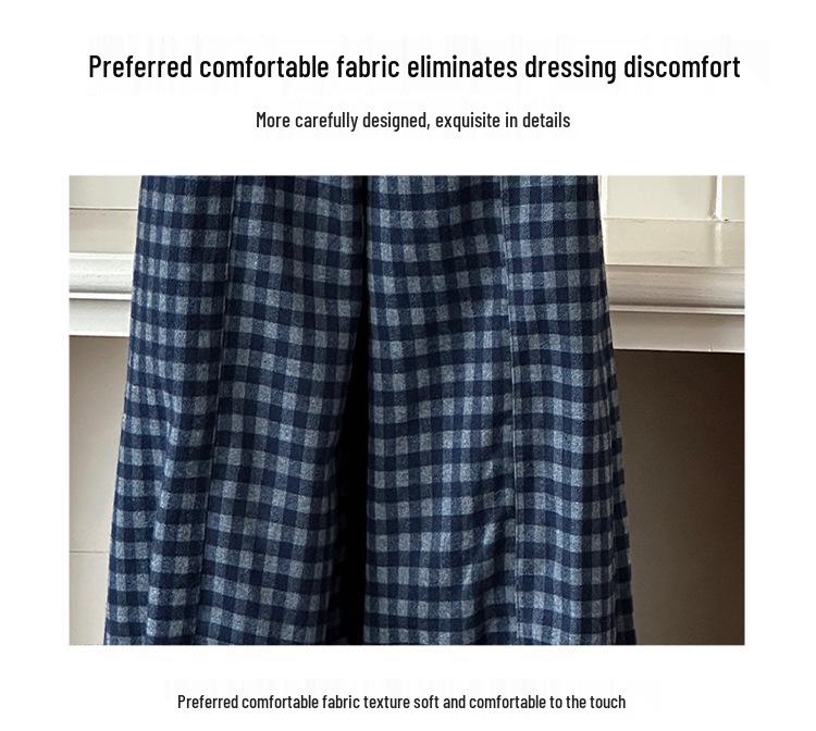 Girls' Knitted Vest and Plaid Shirt Set - Spring/Autumn 2025 Fashionable Style