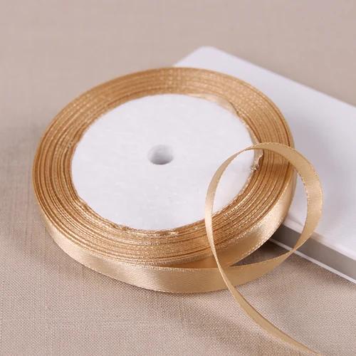 10mm Satin Ribbons DIY Wedding Birthday Party Artificial Silk Roses Crafts Supplies Sewing Acces Scrapbooking Material 25Yards