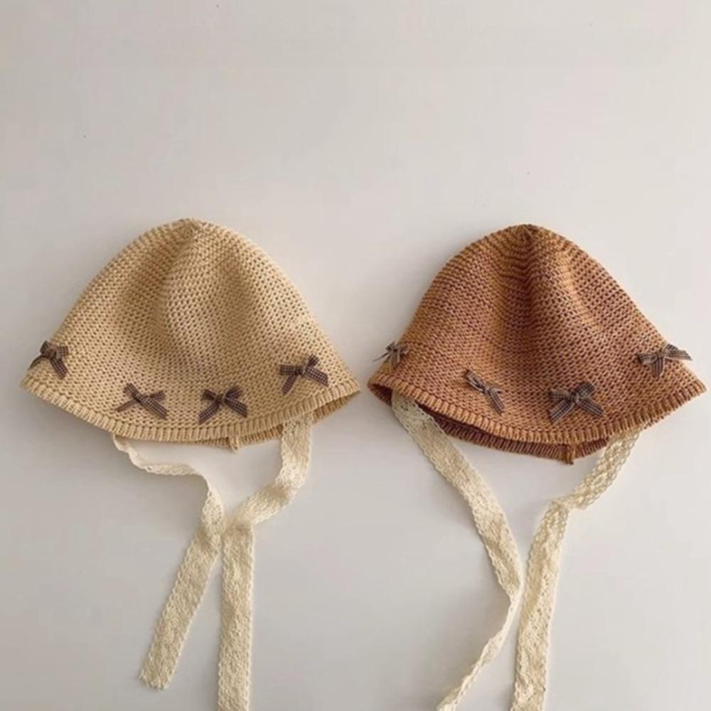 Sun Protection Children Panama Caps Foldable Baby Sun Hat Cute Bow Straw Hat