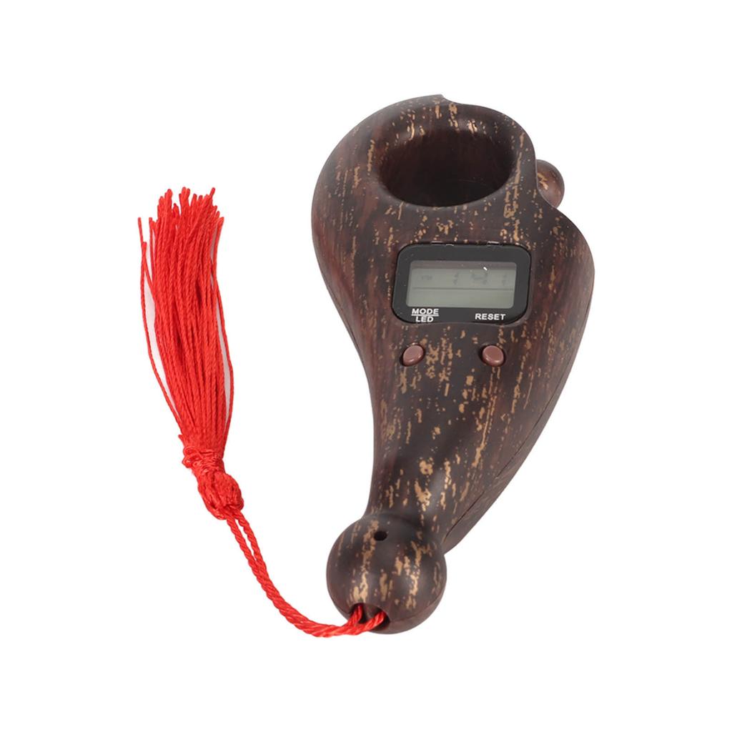 Contatore Digitale di Perline Funzione Reset Spegnimento Automatico Frangia Rossa Portatile Compatto Tasbih Digitale per la Preghiera Islamico Musulmano