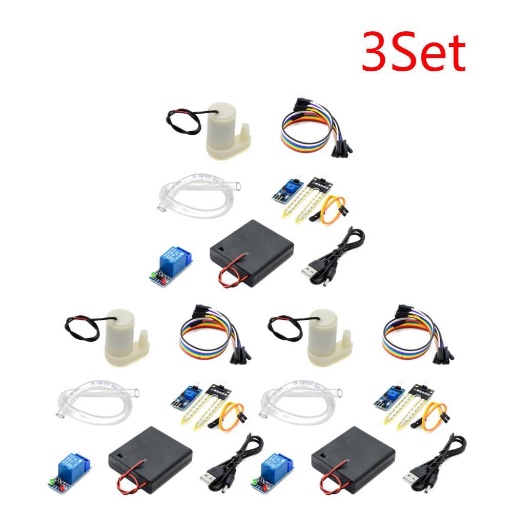 1-10Set Automatic Irrigation Module DIY Kit Automatic Watering Kit Soil Moisture Sensor Relay Module 50cm Hose for Arduino