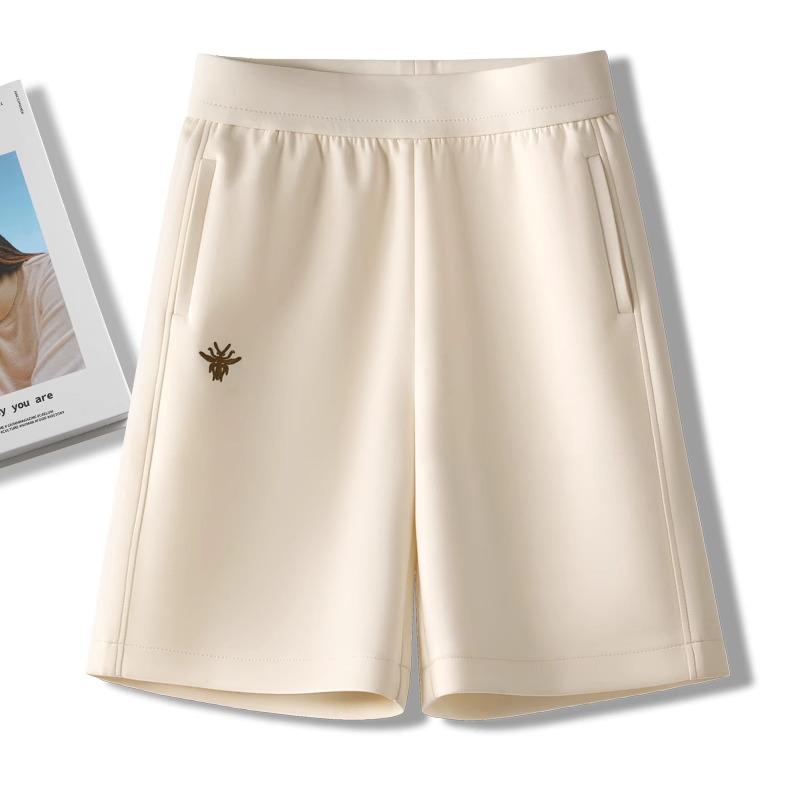 

Женские повседневные шорты для бега с высокой посадкой 2025 - Летний тонкий стиль, прямой крой, длина до колена 31 [145-155 lbs recommended] грязно-белый