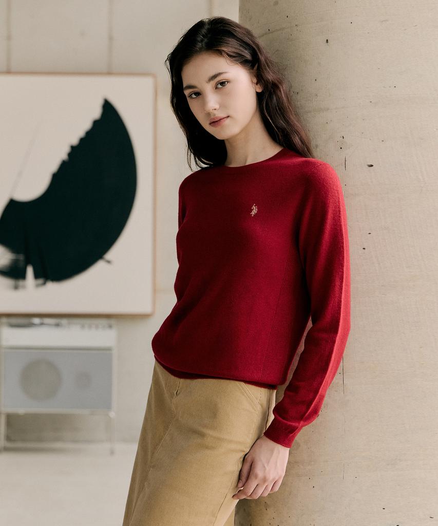 USPOLOASSN Merino Wool Round Knit_Red