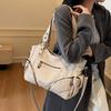 Women's Rivet PU Leather Shoulder Bag Large Hobo Handbag