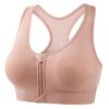 Hul Mesh Front Glidelås Sportsundertøy Kvinner Støtsikker Tanktopp Løping Yoga Fitness BH Skjønnhetsrygg Samlende Stor Størrelse