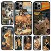 Fun Cat Art Parody Phone Case For IPhone 18 17 Air 15 16e 14 13 Pro Max Coque 12 11 Pro Max PLUS Cover