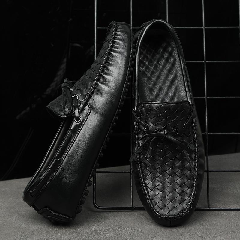 Genuine Leather Men Loafers Dress Shoes Male Boat Shoe Casual Shoes High Quality Driving Flats Luxury Man Party Wedding Footwear
