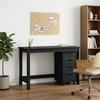 Desk Cabinet Set 2 pcs Gray Solid Pine Wood