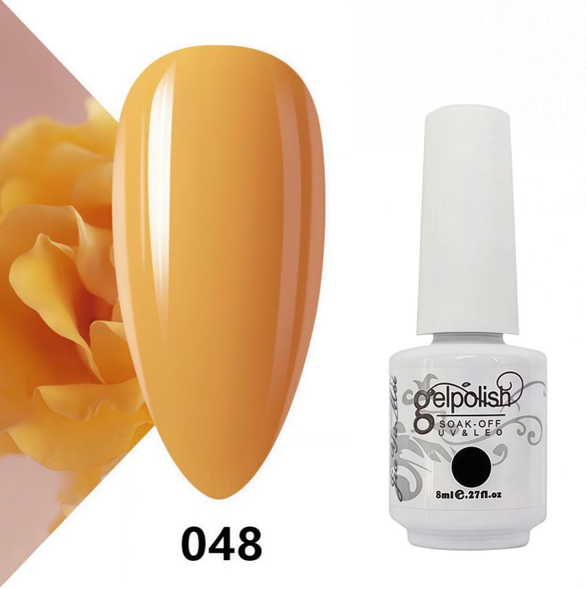 Amber Gel Polish Set: Gel Polish Manicure Kit with Whitening, Base Coat, and Sealer.
