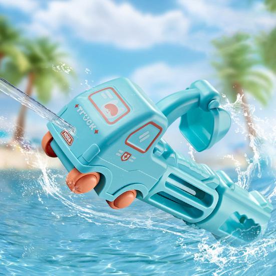 Pull-Back Water Shooter 6-10M Range Squirt Toys with Moving Wheels Exciting Outdoor Water Toy for Kids