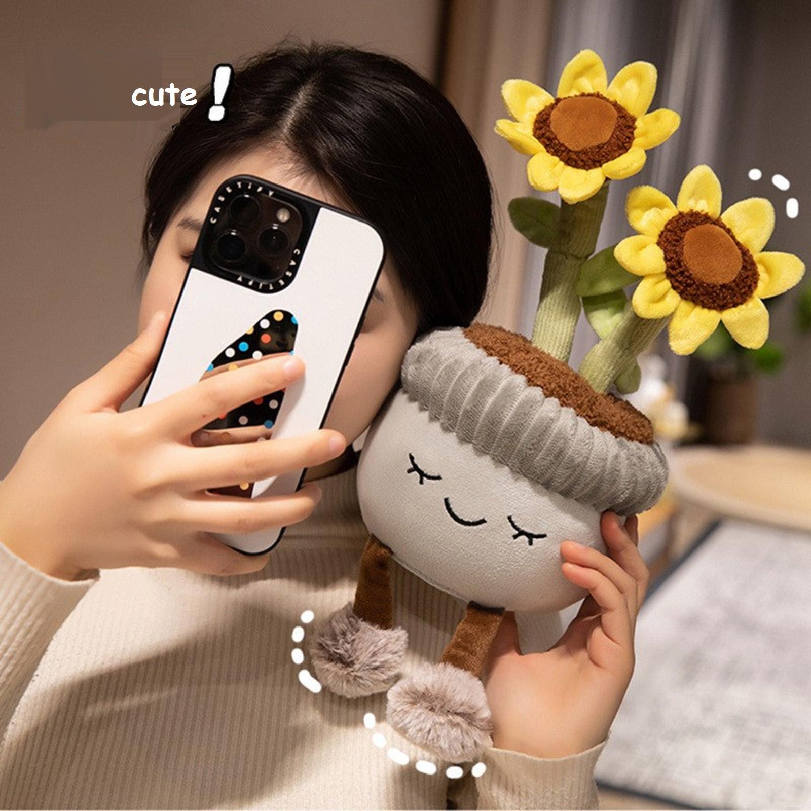 

Cute Cartoon Potted Plant Ornament Plush Toy Doll Desktop Decoration Flower Doll Girl Gift,Cute Ornament,Children, Couple Doll Gifts,1pc One Size