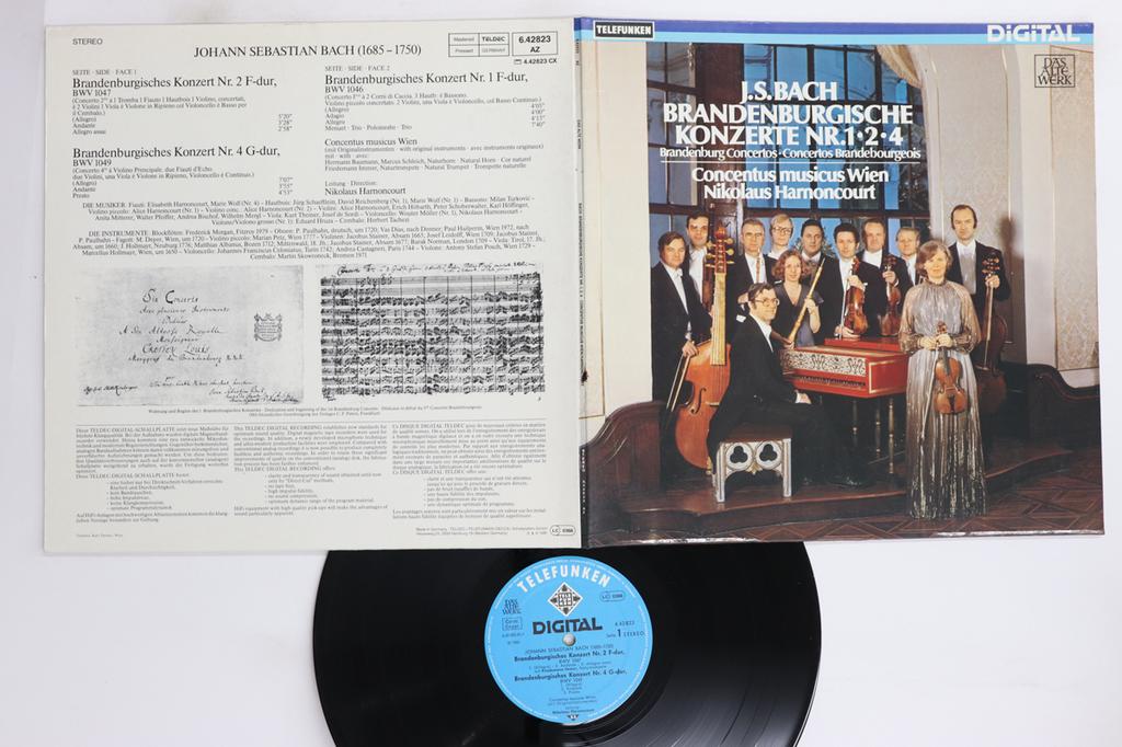 LP Record NIKOLAUS HARNONCOURT, CONCENTUS MUS - J S Bach Brandenburgische Konzert N 642823 TELEFUNKEN 1981 Germany Classical Used