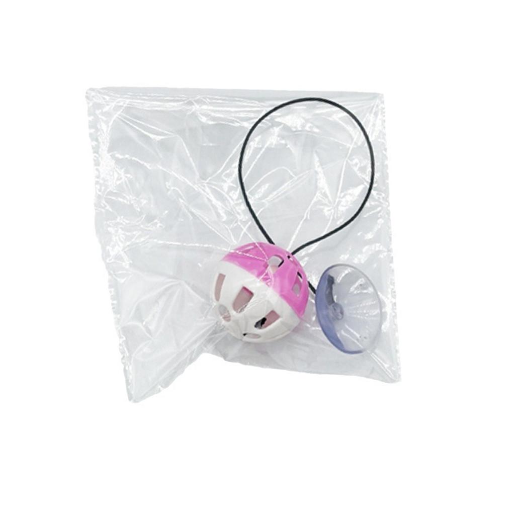 1/3Pcs Suction Cup Bell Elastic Ball Cat Toys Colorful Plastic Sounding Bell 38mm Interactive Self-Entertainment Funny Cat Ball