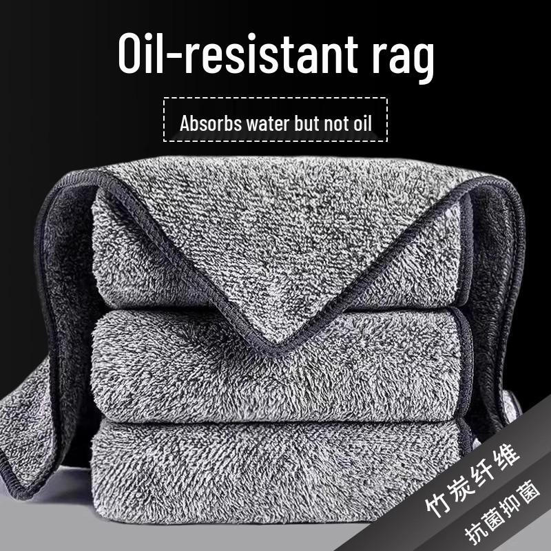 Coral Fleece Oil-Proof Cleaning Rag for Kitchen and Home