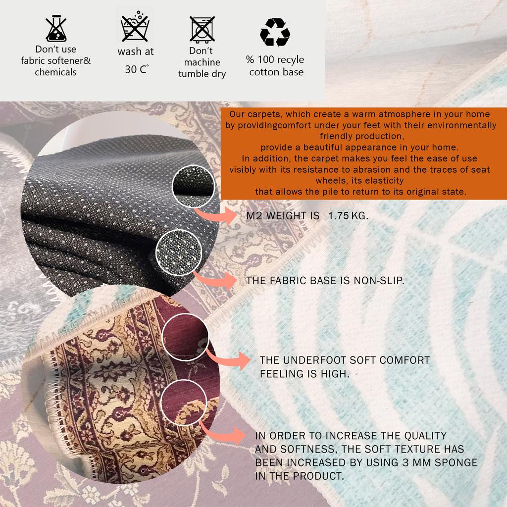 Decorative Area Rugs, Rugs For Living Room, Machine Washable Rug, Non Slip Rug