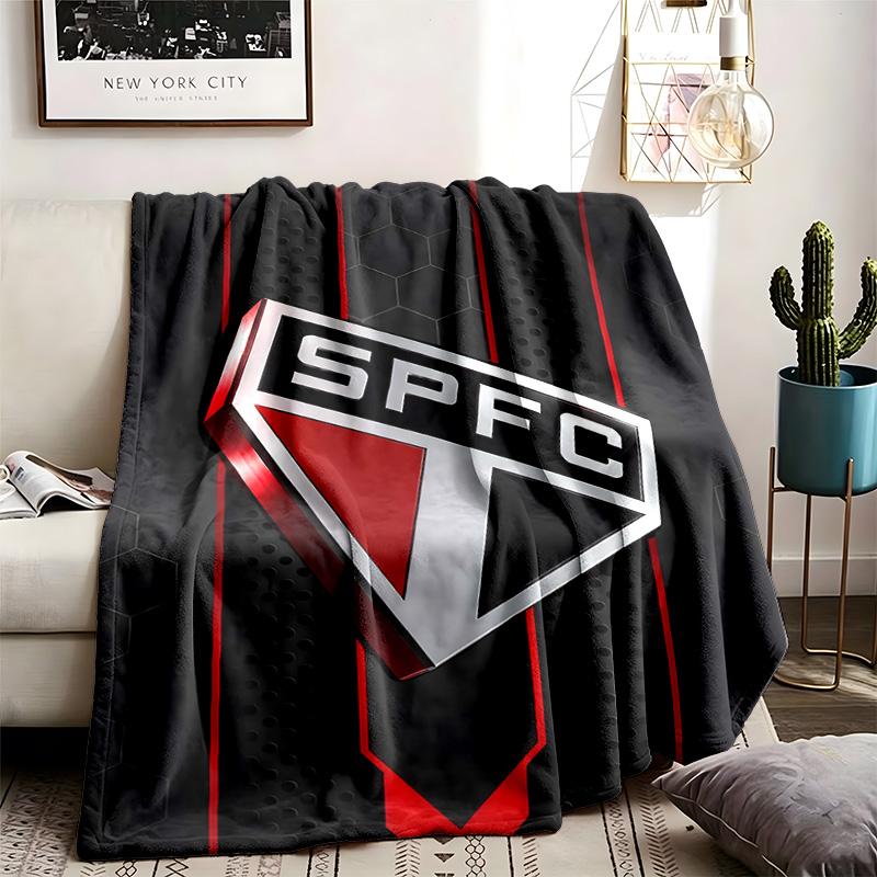 Sao Paulo Futebol Clube Theme Blanket Suitable For Beds Sofas And Camping Perfect For Both Men And Women Comfortable Bedding All Year Round