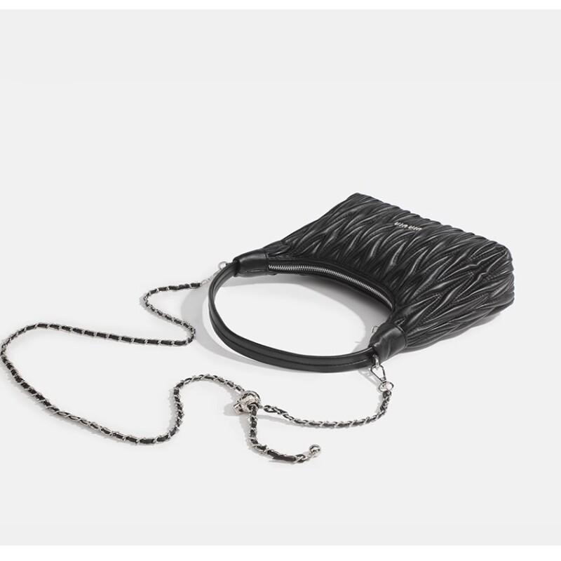 Nová klasická dámská plisovaná taška přes rameno Designová módní ležérní kabelka Vše se hodí Multifunkční řetízková diagonální taška