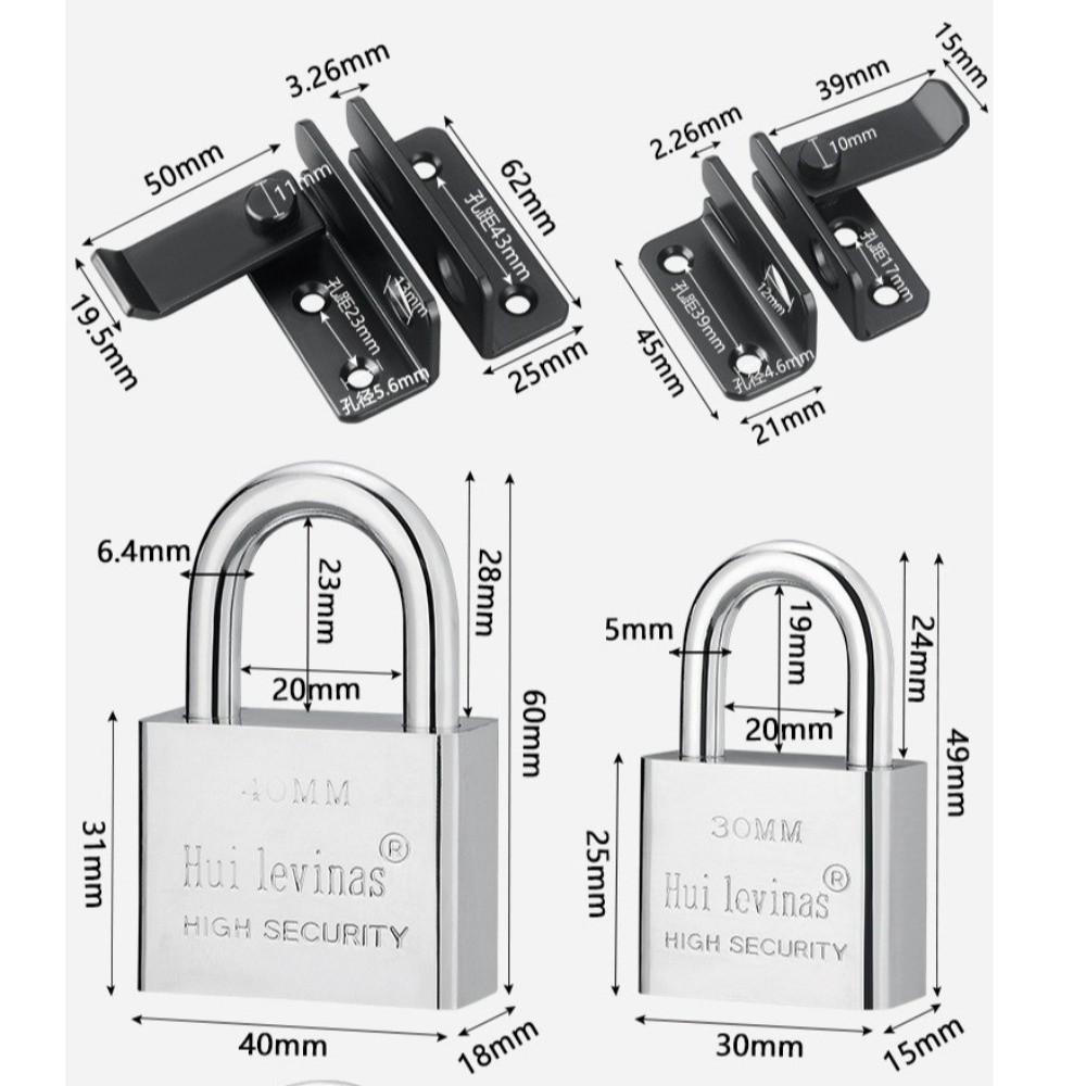 Small Lock Head Stainless Steel Padlock Stainless Steel Rust-proof Anti-theft Lock Anti-picking Anti-theft Anti Rust Lock