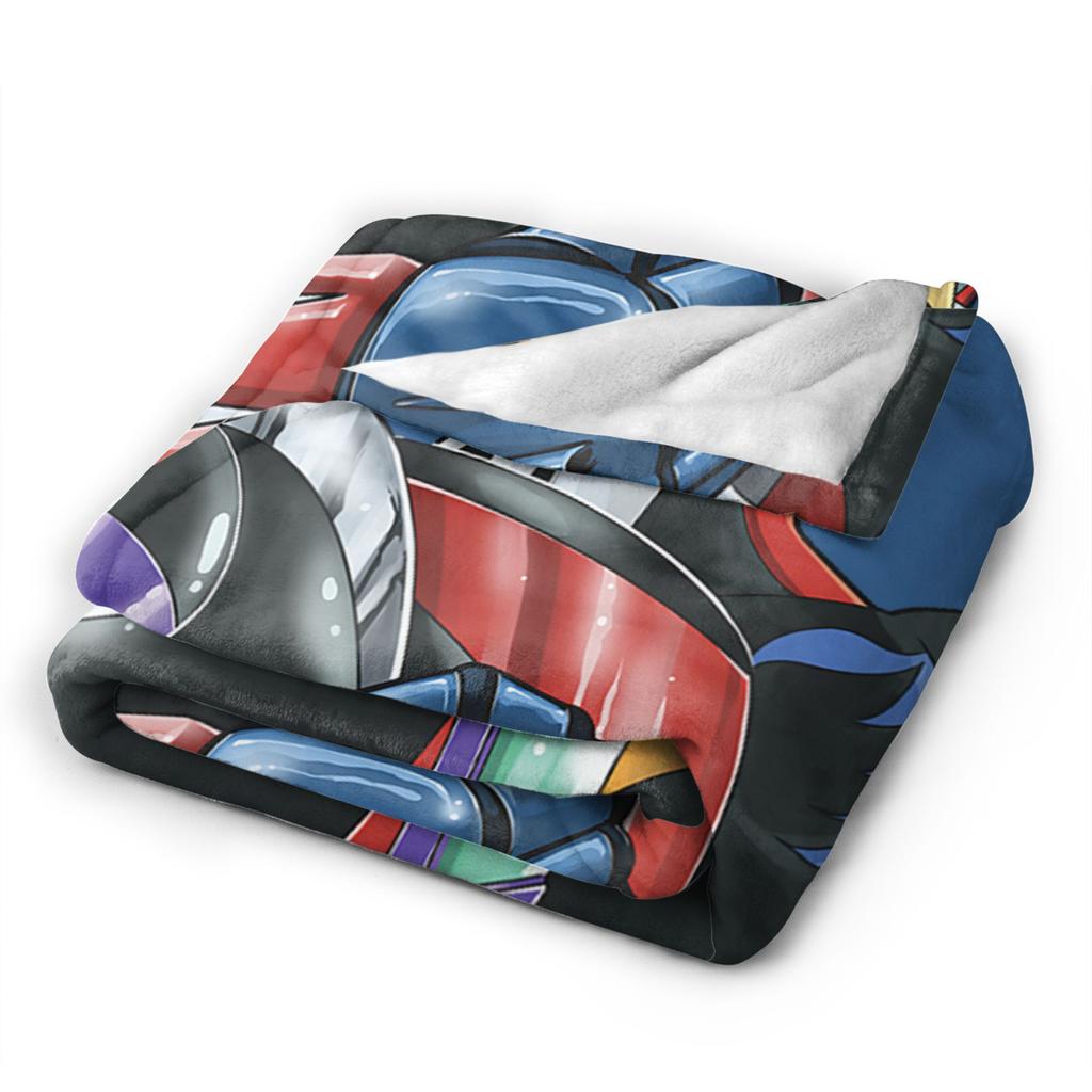 UFO Robot Grendizers Goldorak Fleece Throw Blankets Japan Anime for Bedding Knitted Blanket Car Super Soft Multifunction